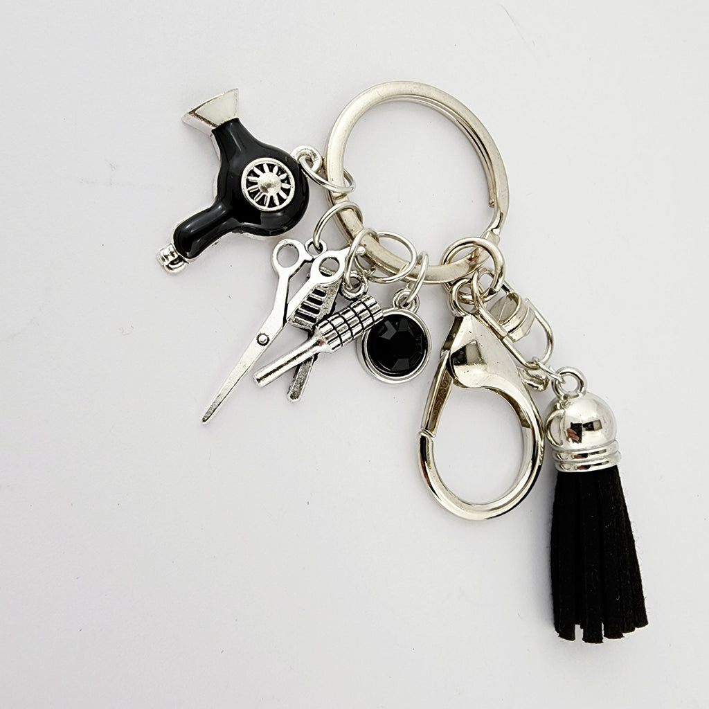 SALON CHIC HAIR TOOLS KEYCHAIN - BLACK