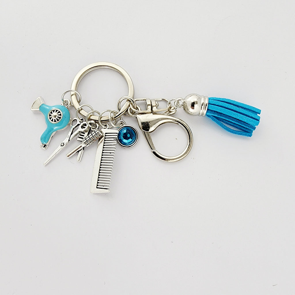 SALON CHIC HAIR TOOLS KEYCHAIN - BLUE