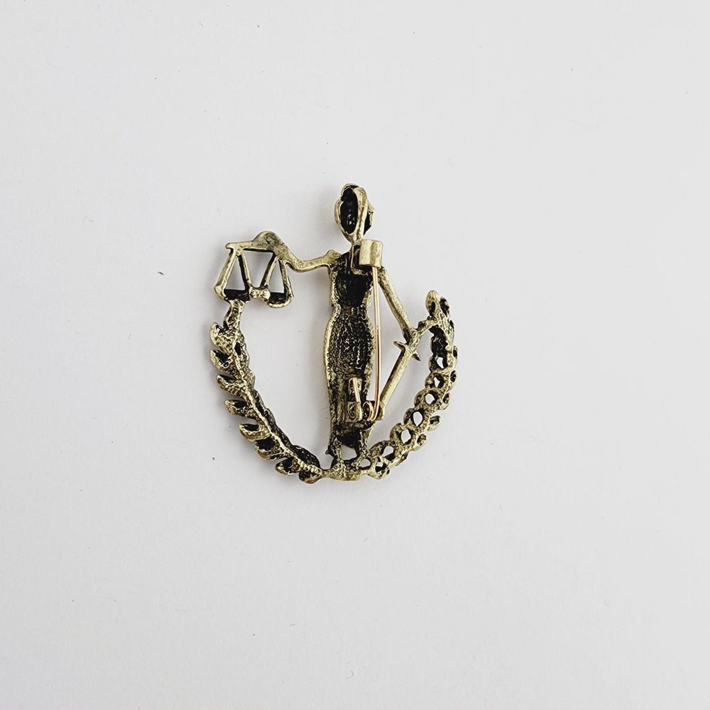LADY JUSTICE - ANTIQUE GOLD