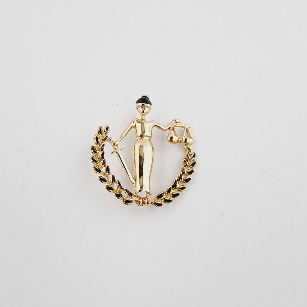 LADY JUSTICE - FRESH GOLD & BLACK