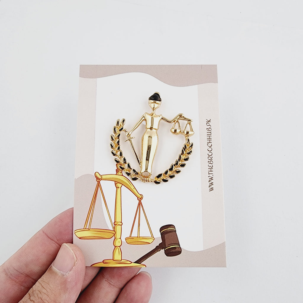 LADY JUSTICE - FRESH GOLD & BLACK