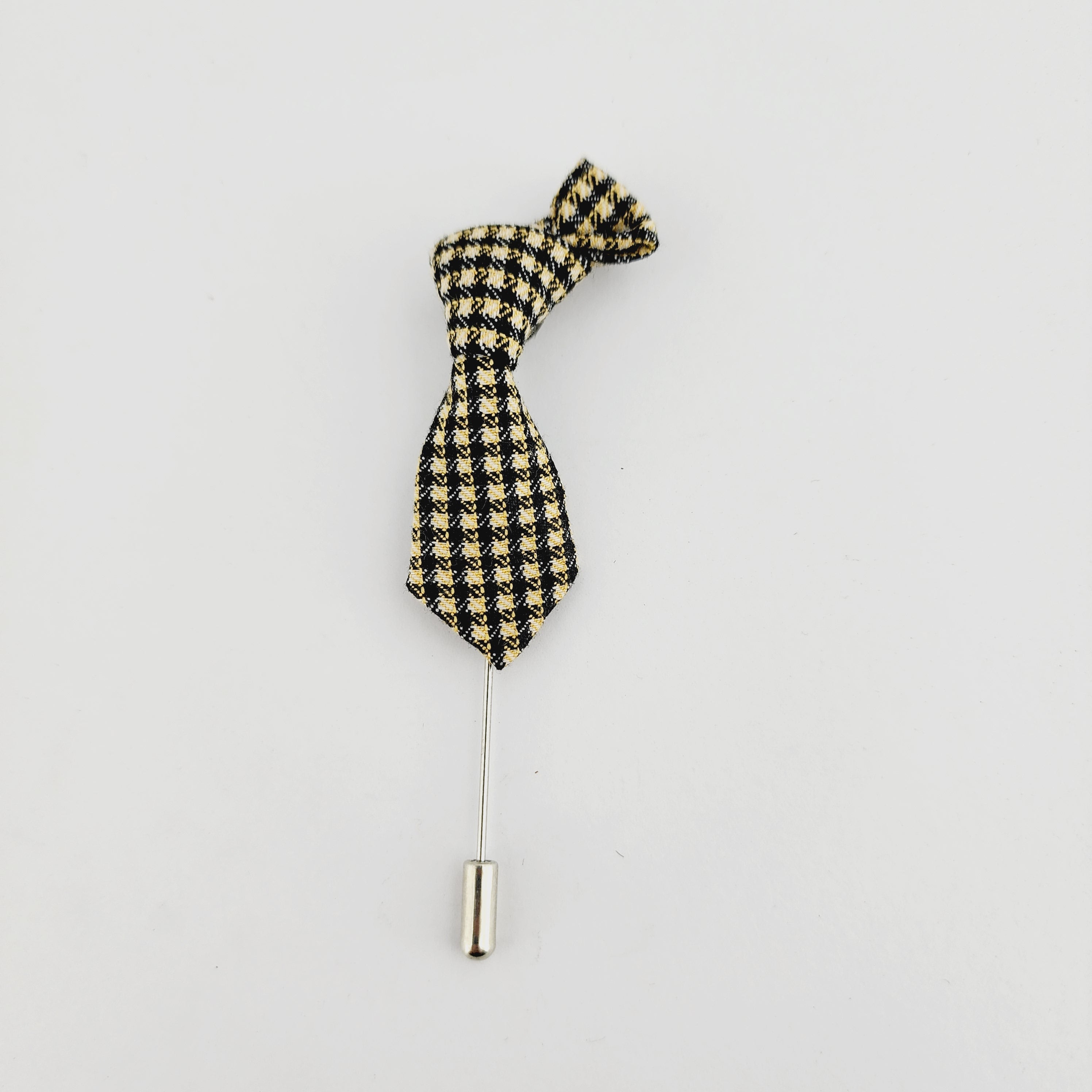 PLAIDED TIE BROOCH