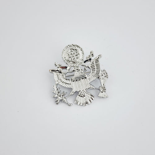 AMERICAN EAGLE CREST LAPEL PIN - FRESH SILVER