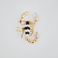 SCORPION ENAMEL BROOCH - GOLDEN BLACK