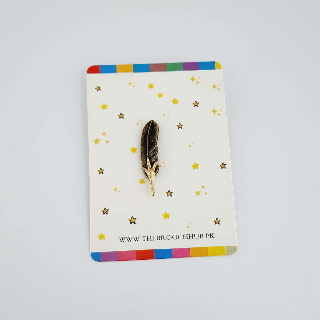 FEATHER & FANG LAPEL PIN