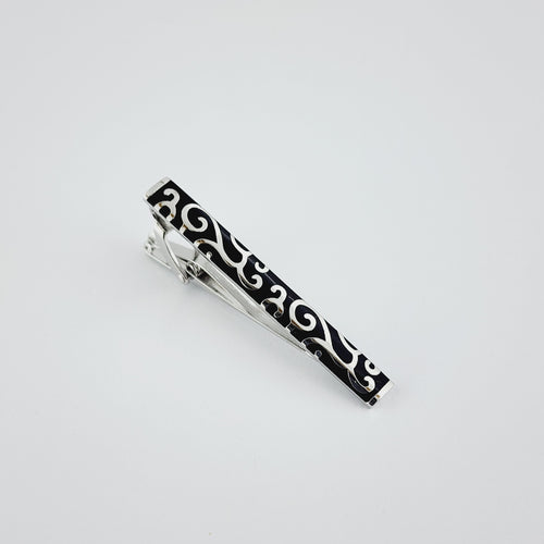 BLACK & RED DUO TIE CLIP