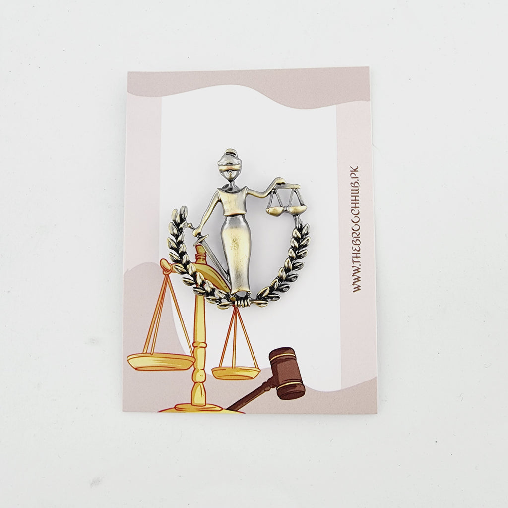 LADY JUSTICE - ANTIQUE GOLD