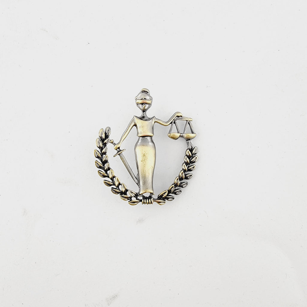 LADY JUSTICE - ANTIQUE GOLD
