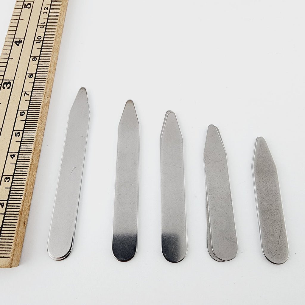 COLLAR STAYS - STAINLESS STEEL - PAIR