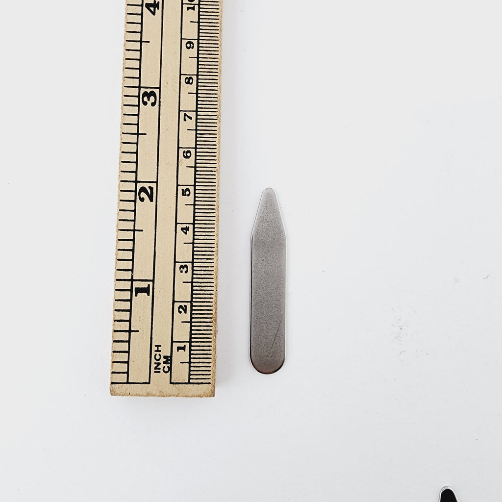 COLLAR STAYS - STAINLESS STEEL - PAIR