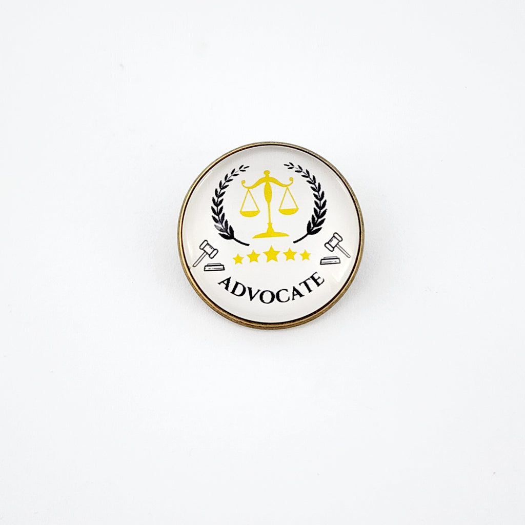 BROOCH - ADVOCATE - WHITE