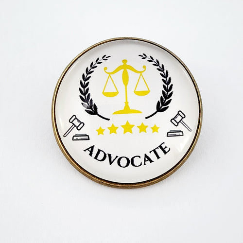 BROOCH - ADVOCATE - WHITE