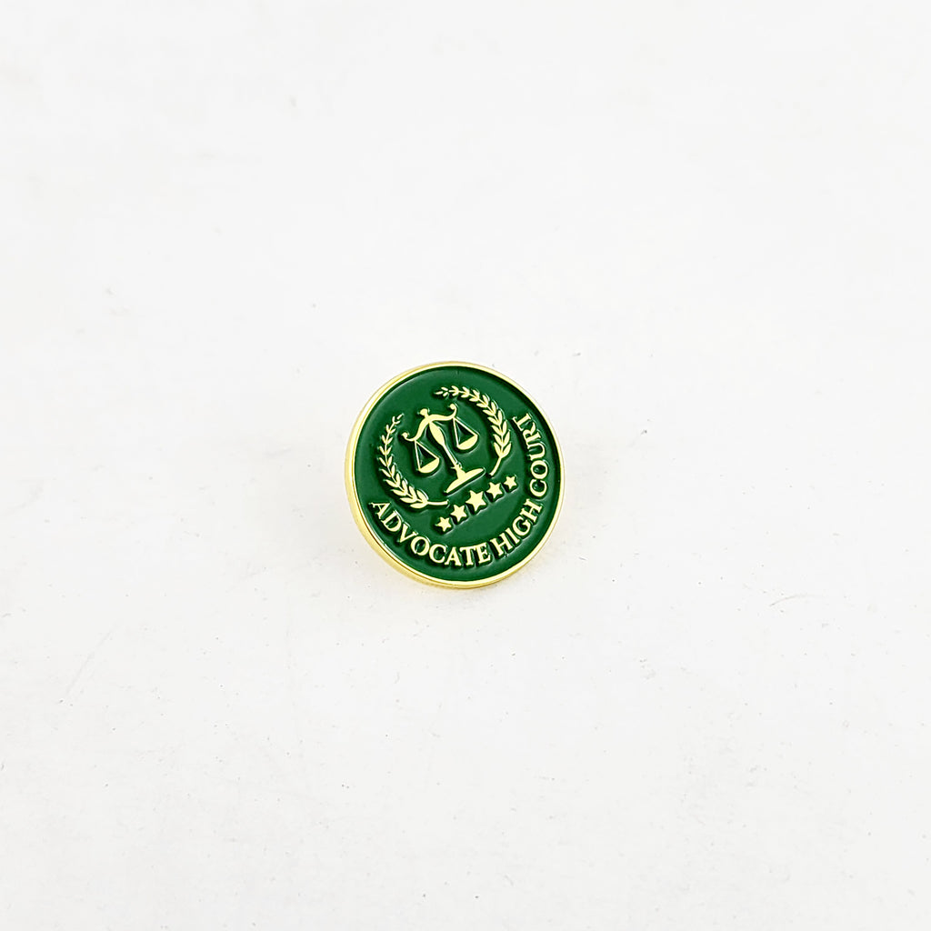 ADVOCATE HIGH COURT ENAMEL PIN - GREEN