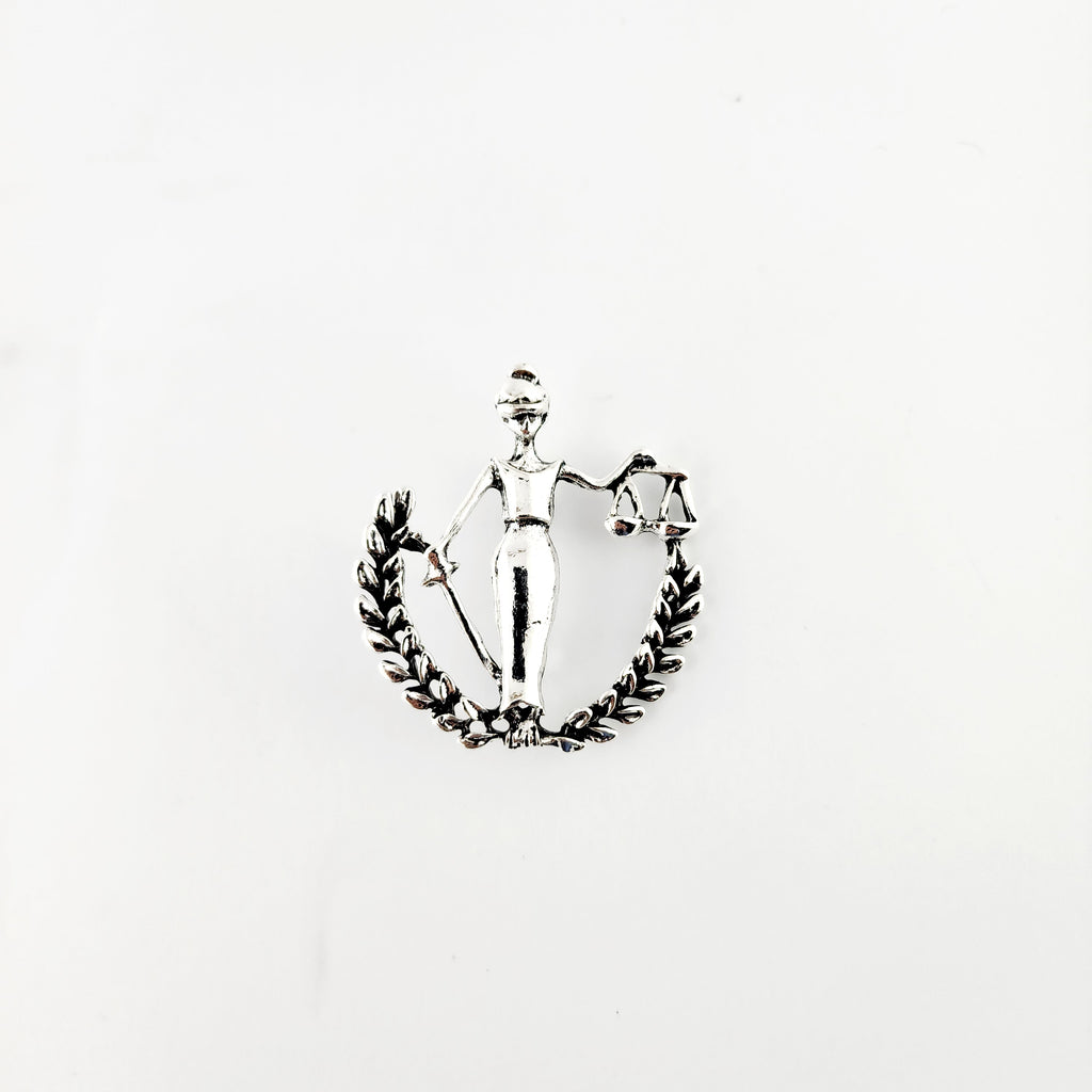 LADY JUSTICE - FRESH SILVER & BLACK