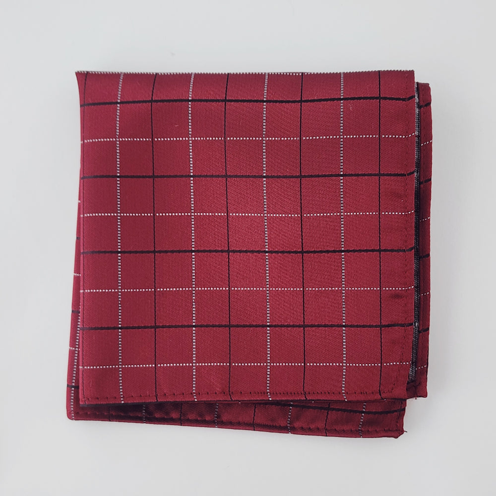 RUBY GRID POCKETSQUARE