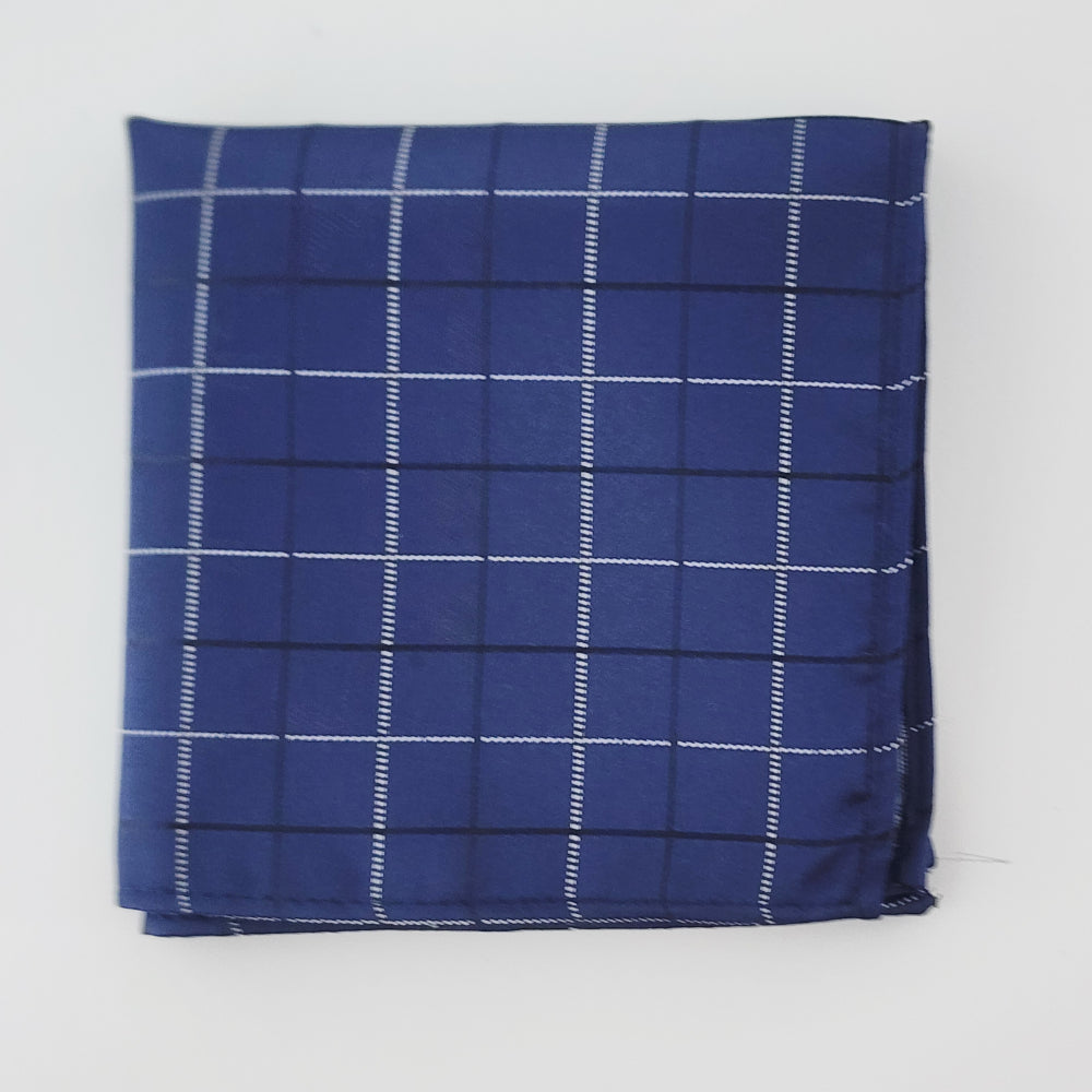 INDIGO CHECK SQUARE – The Brooch Hub