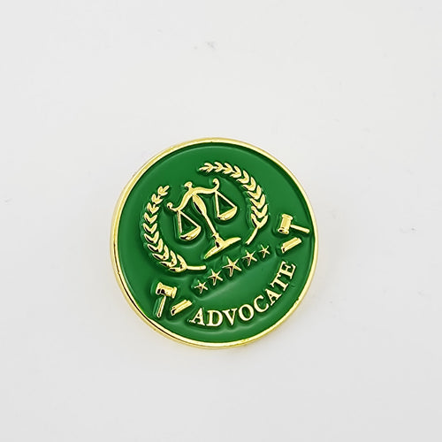 ADVOCATE ENAMEL PIN - GREEN