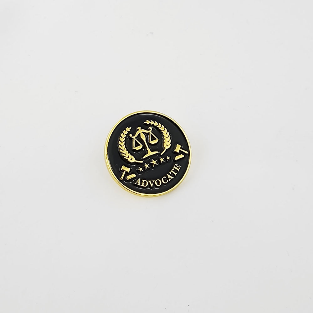 ADVOCATE ENAMEL PIN - BLACK