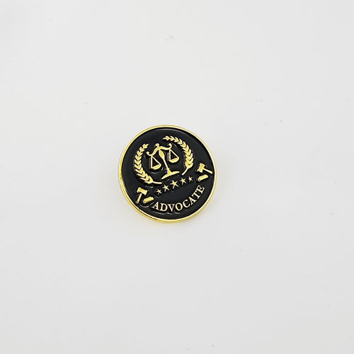 ADVOCATE ENAMEL PIN - BLACK