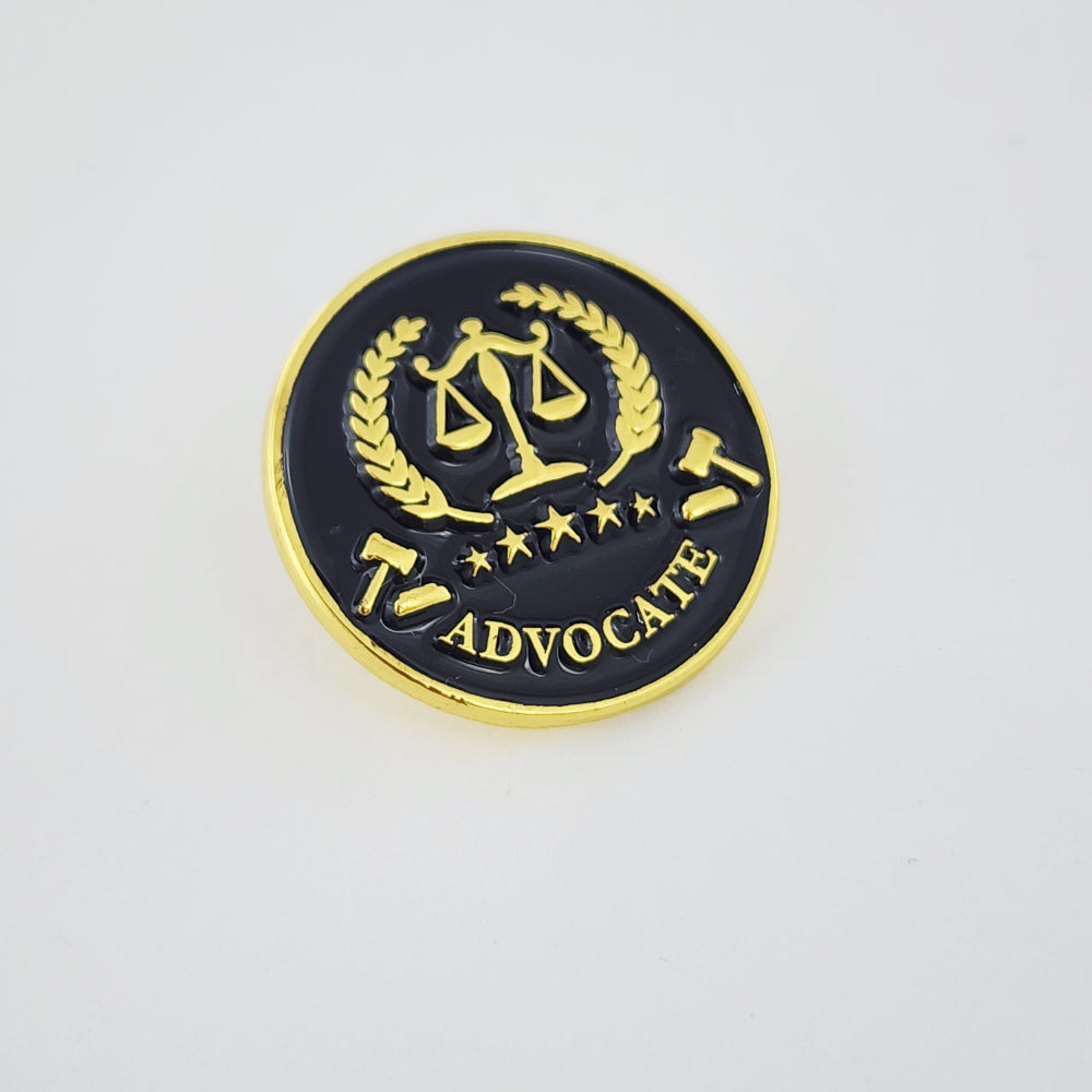 ADVOCATE ENAMEL PIN - BLACK