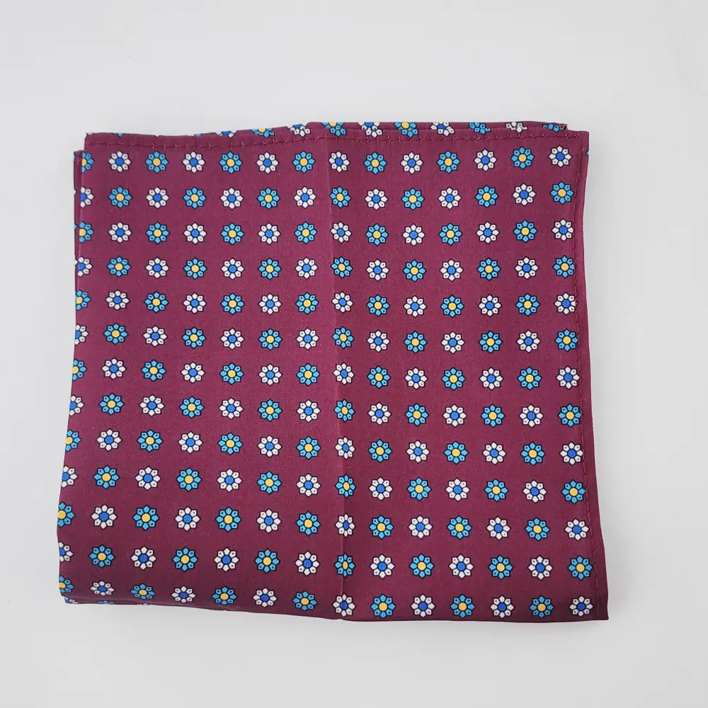 BURGUNDY BLOOM POCKETSQUARE