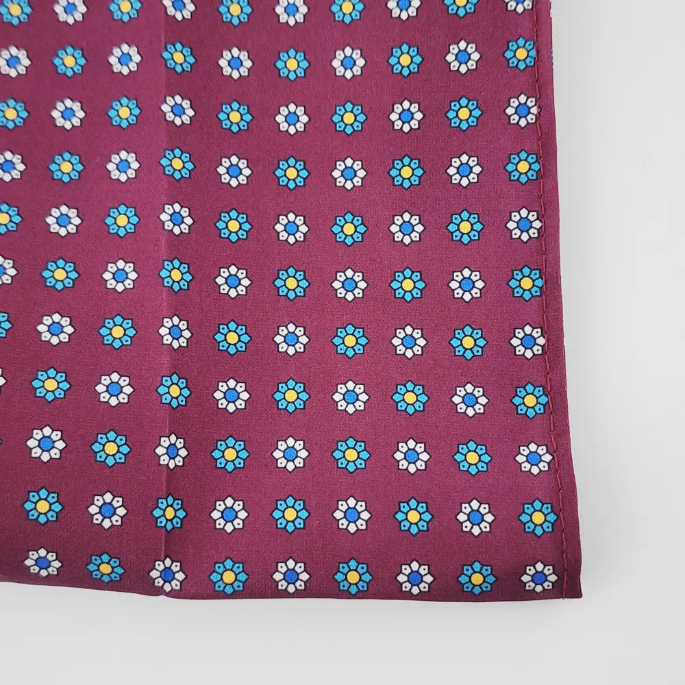 BURGUNDY BLOOM POCKETSQUARE