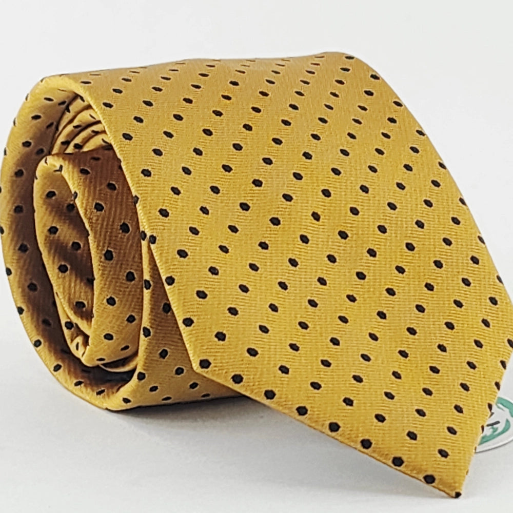 MUSTARD MIDNIGHT POLKA TIE