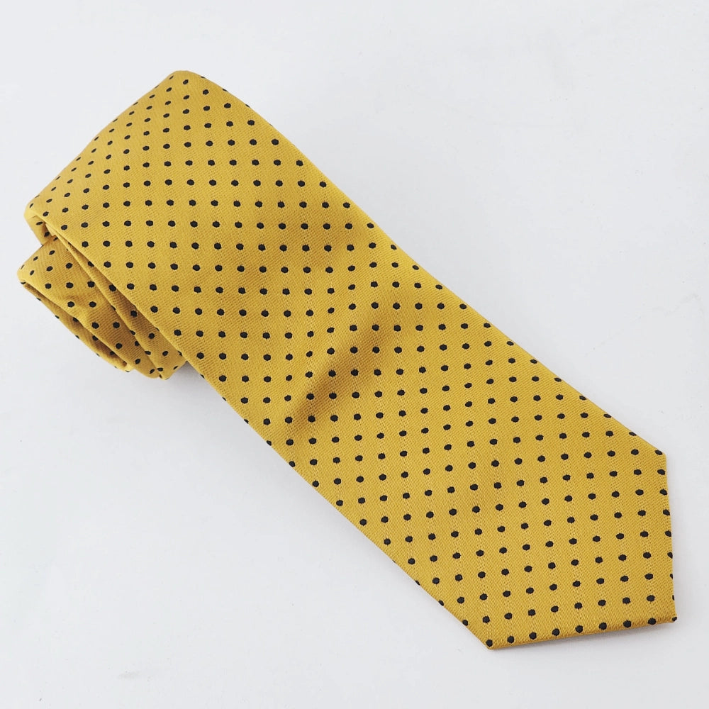 MUSTARD MIDNIGHT POLKA TIE