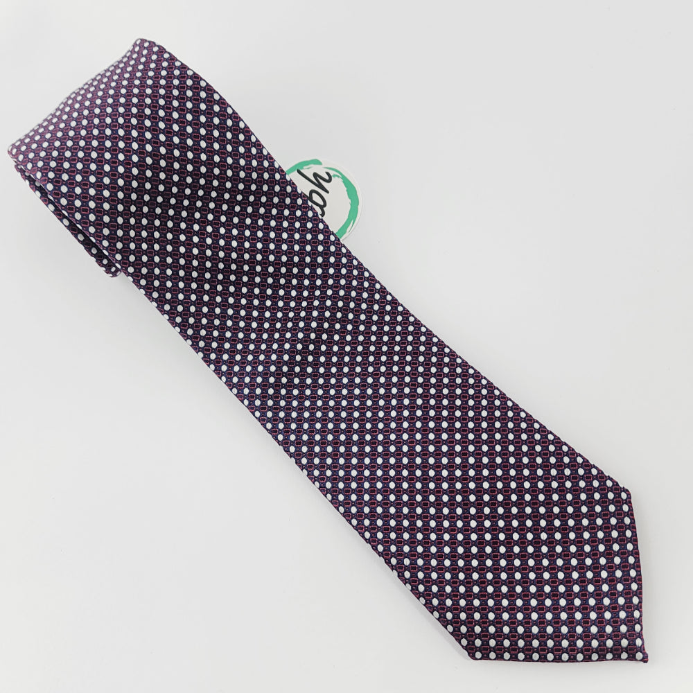 BORDEAUX DOT MATRIX TIE