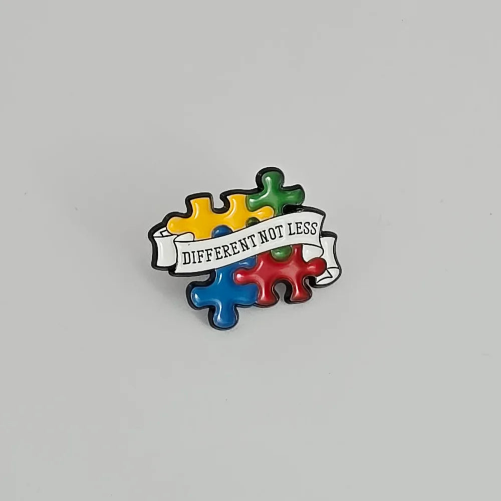 DIFFERENT NOT LESS AUTISM AWARENESS BROOCH