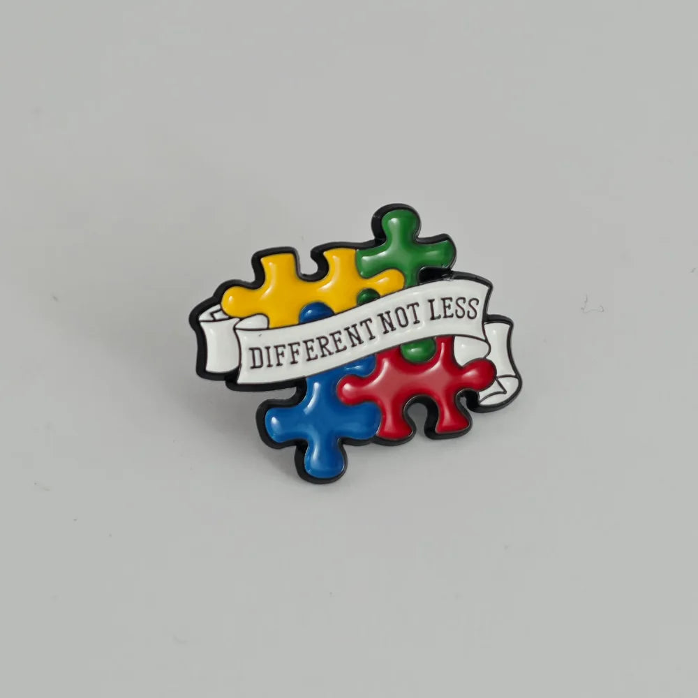 DIFFERENT NOT LESS AUTISM AWARENESS BROOCH