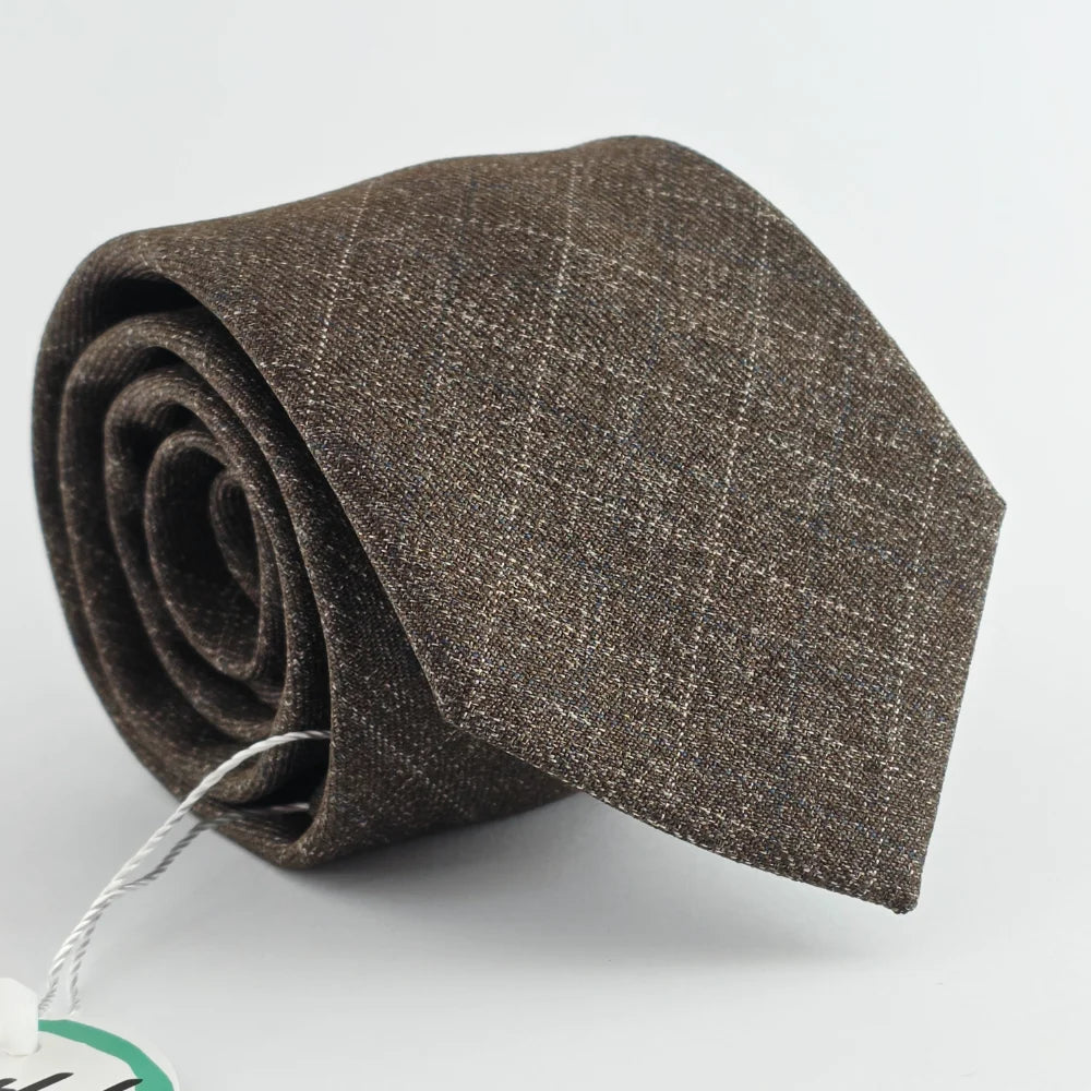 ESPRESSO WINDOWPANE WOOL TIE