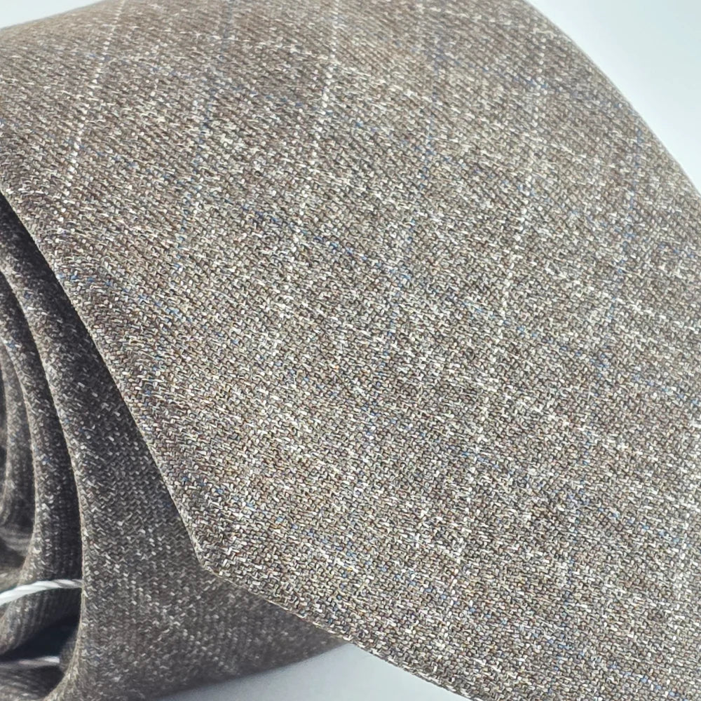 ESPRESSO WINDOWPANE WOOL TIE