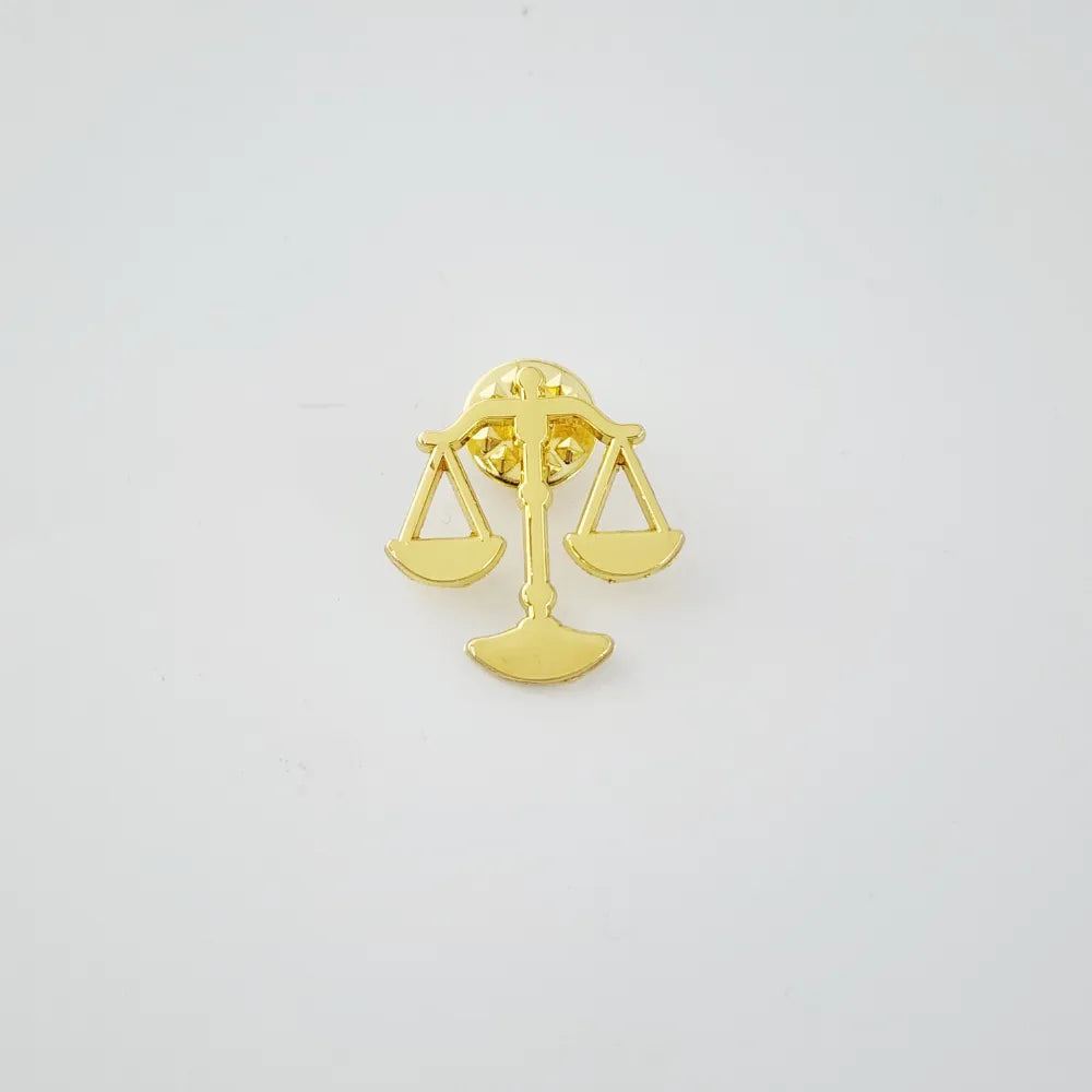 JUSTICE EMBLEM PIN - GOLDEN