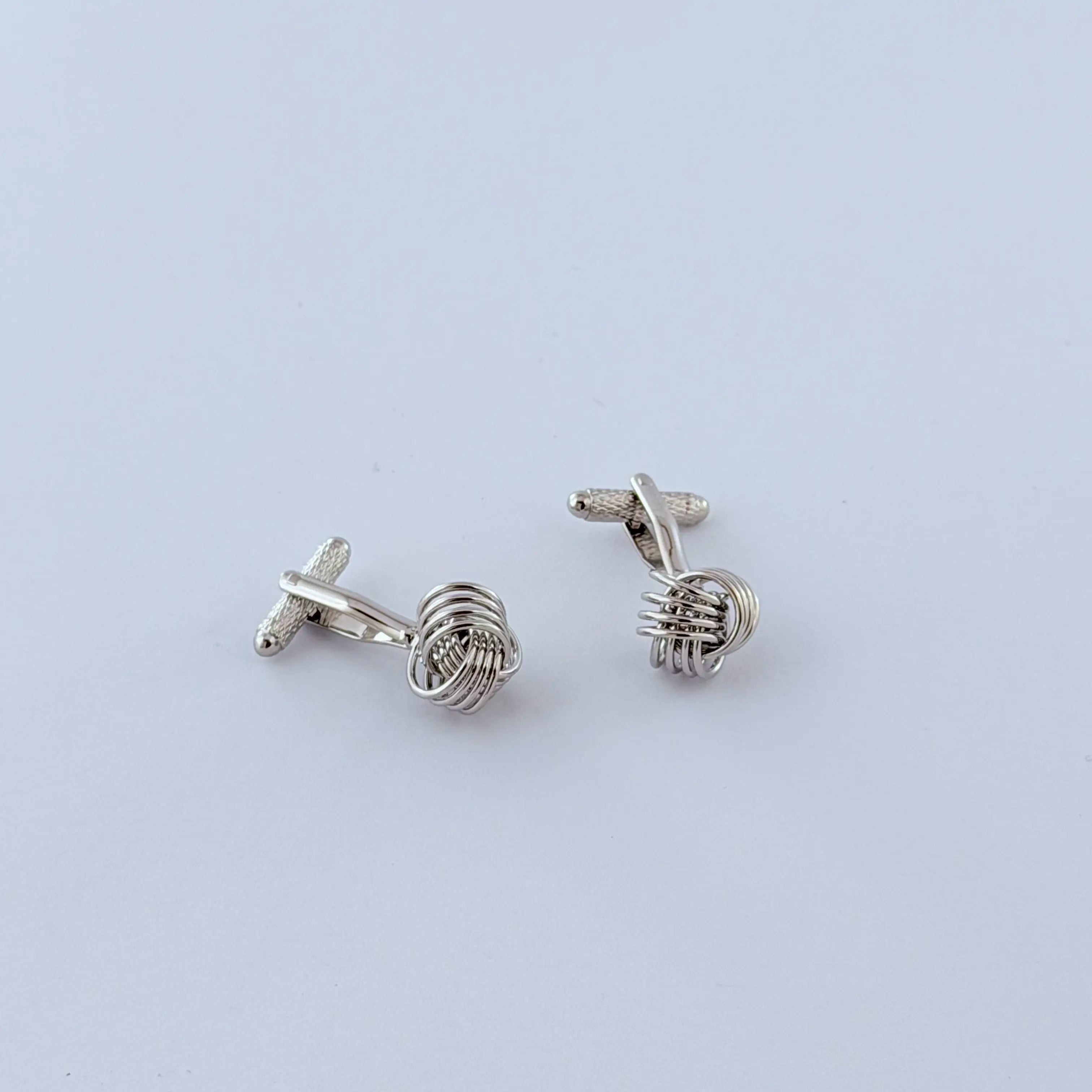 SILVER INTERLACE CUFFLINKS