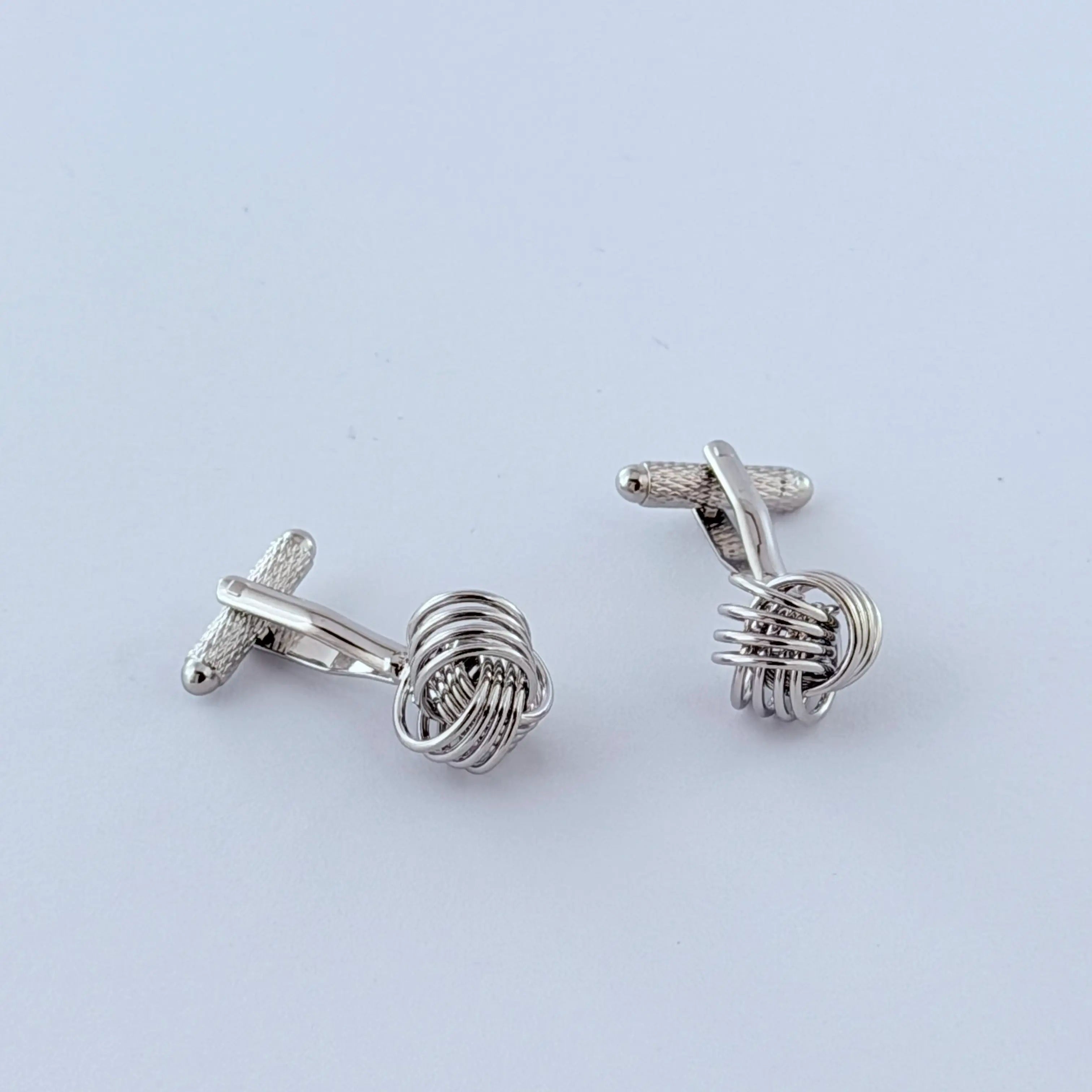 SILVER INTERLACE CUFFLINKS