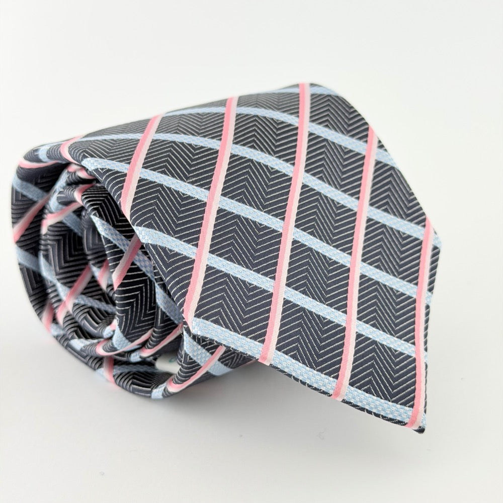 GRAPHITE ROSE GRID TIE