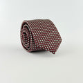 BURGUNDY HOUNDSTOOTH TIE