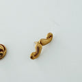 GENTLEMAN'S GOLDEN MUSTACHE BROOCH