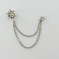 ROYAL STARBURST CHAIN BROOCH SILVER