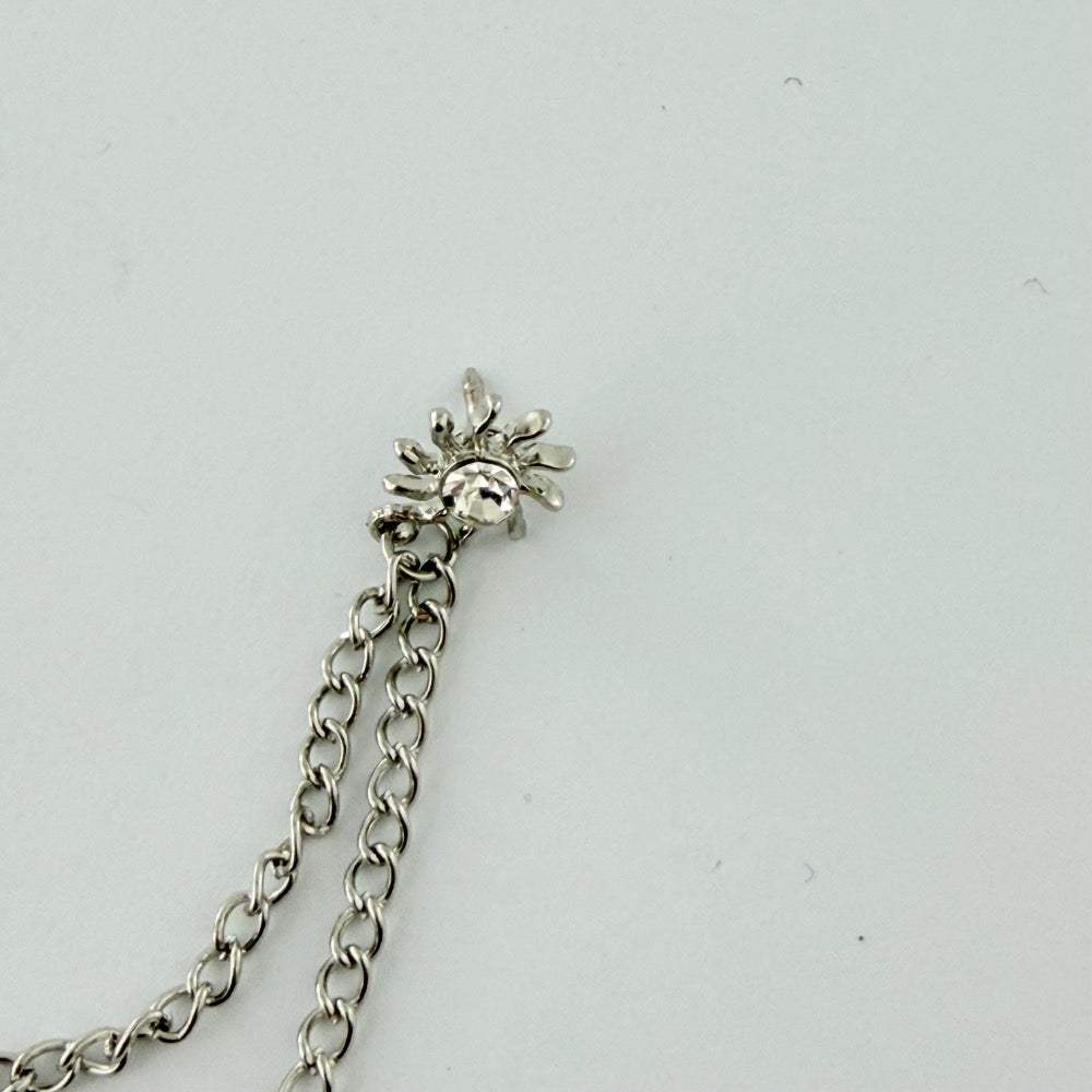 ROYAL STARBURST CHAIN BROOCH SILVER