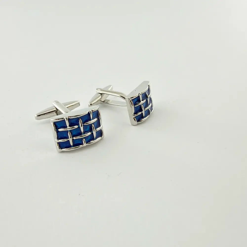 AZURE WOVEN CUFFLINKS
