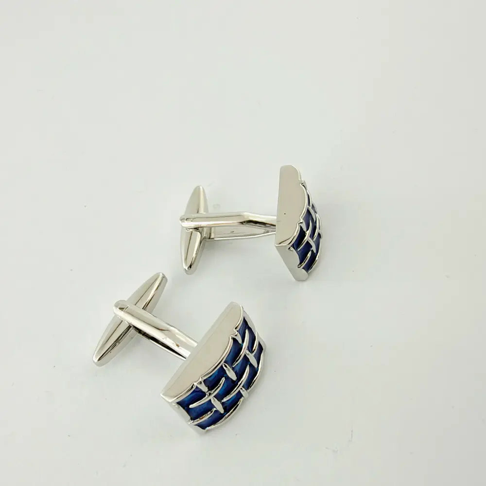 AZURE WOVEN CUFFLINKS