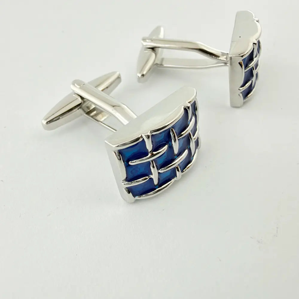 AZURE WOVEN CUFFLINKS