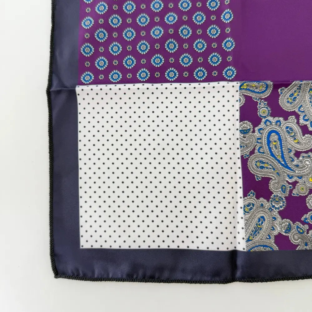 ROYAL AMETHYST PAISLAY POCKETSQUARE
