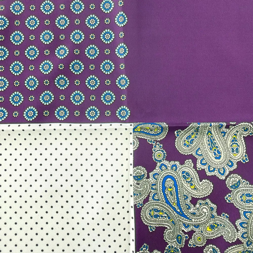 ROYAL AMETHYST PAISLAY POCKETSQUARE