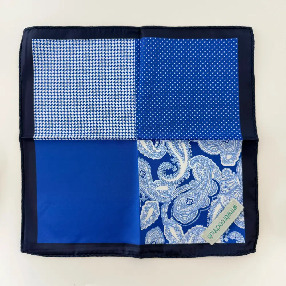 THE ROYAL AZURE MOSAIC POCKETSQUARE