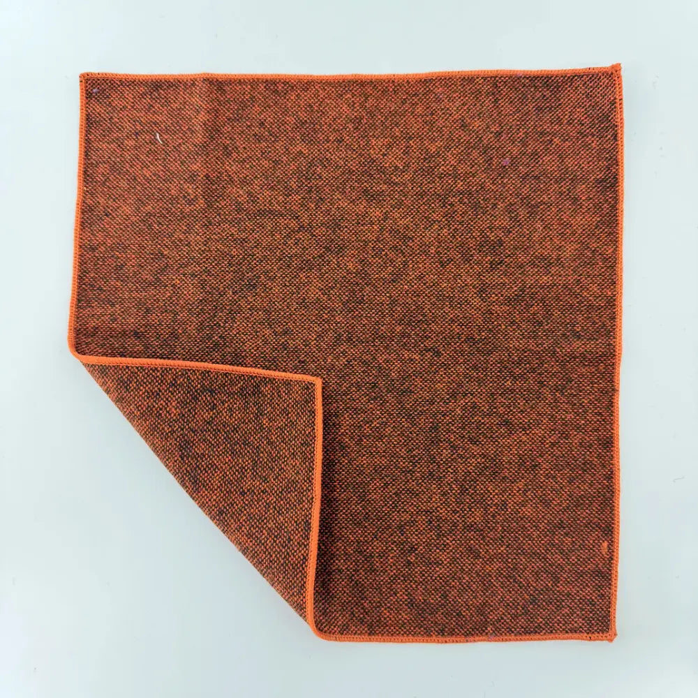 BURNT SIENNA HERITAGE WOOL POCKETSQUARE