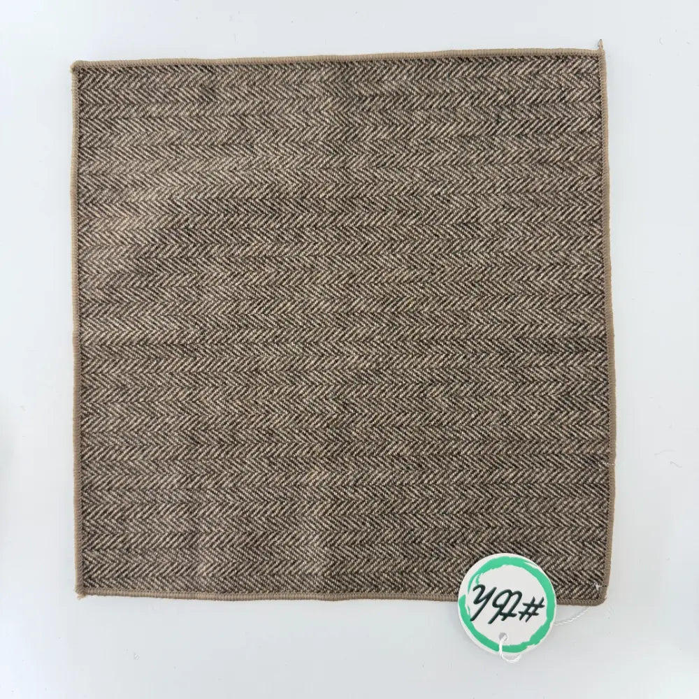 HERITAGE HERRINGBONE WOOL POCKETSQUARE