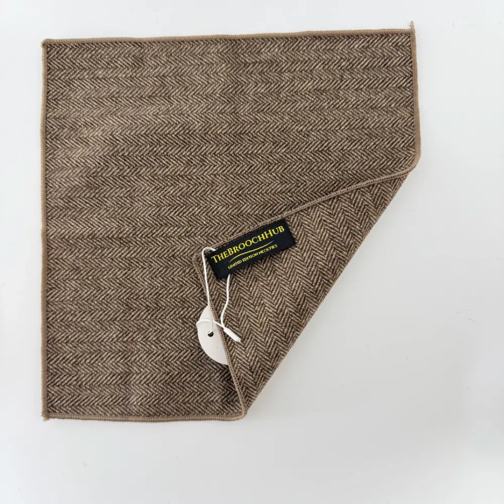 HERITAGE HERRINGBONE WOOL POCKETSQUARE